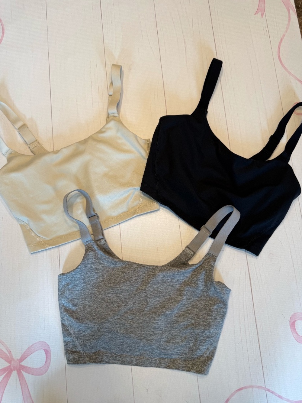 Aerie Offline The Hugger Longline Sports Bras (set of 3) Size S
